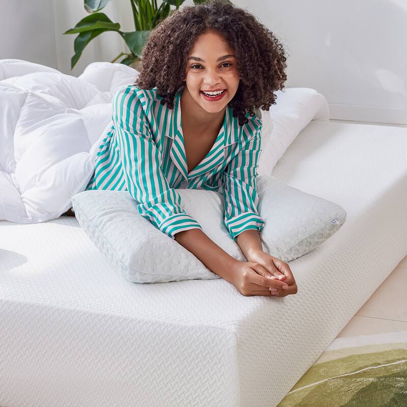 Alt View 4. Vipbear - Vipbear RV Mattress Short Queen 8" Memory Foam Mattresses,Premium Cooling Green Tea/Gel Medium Firm Bed-Mattress - White.