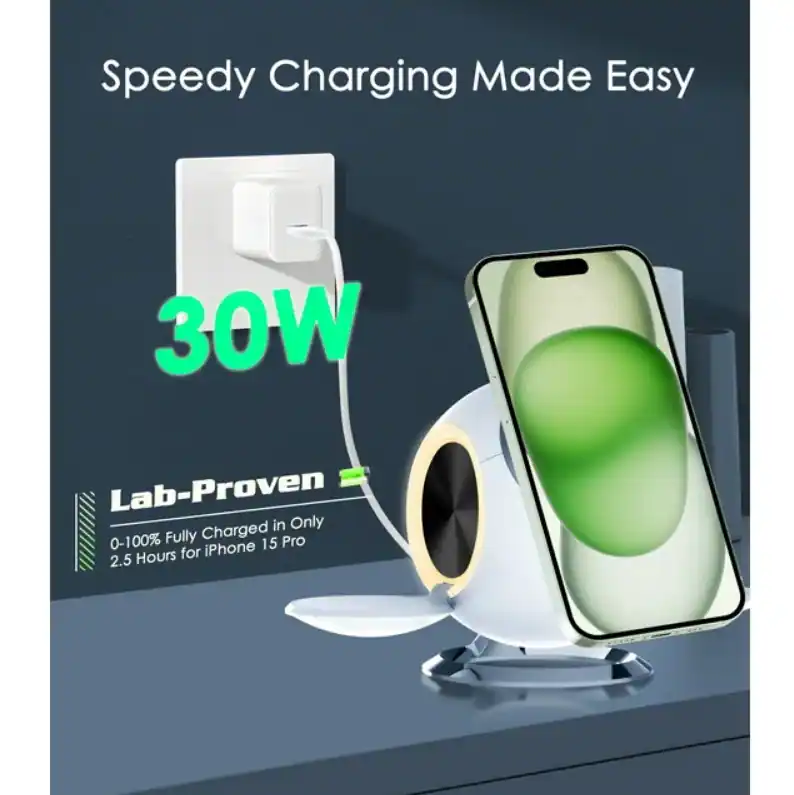 Speedy Charging Made Easy

30W

Lab-Proven
0-100% Fully Charged in Only 2.5 Hours for iPhone 15 Pro