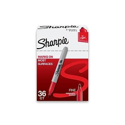 Sharpie - Permanent Markers, Fine Tip, Red, 36/Pack (1920937) price history on PriceWatchPro