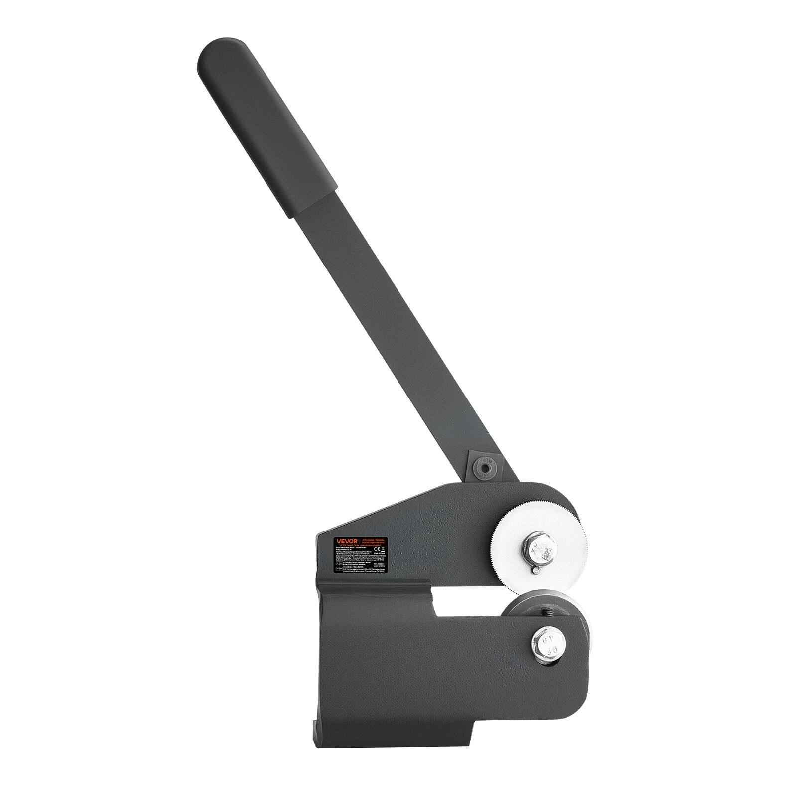 Alt View 5. VEVOR - Sheet Metal Shear,Throatless Rotary Hand Shear, 16 Gauge Mild Steel Sheet Cutter with 0.06in Capacity,with Mounting Type - Gray.