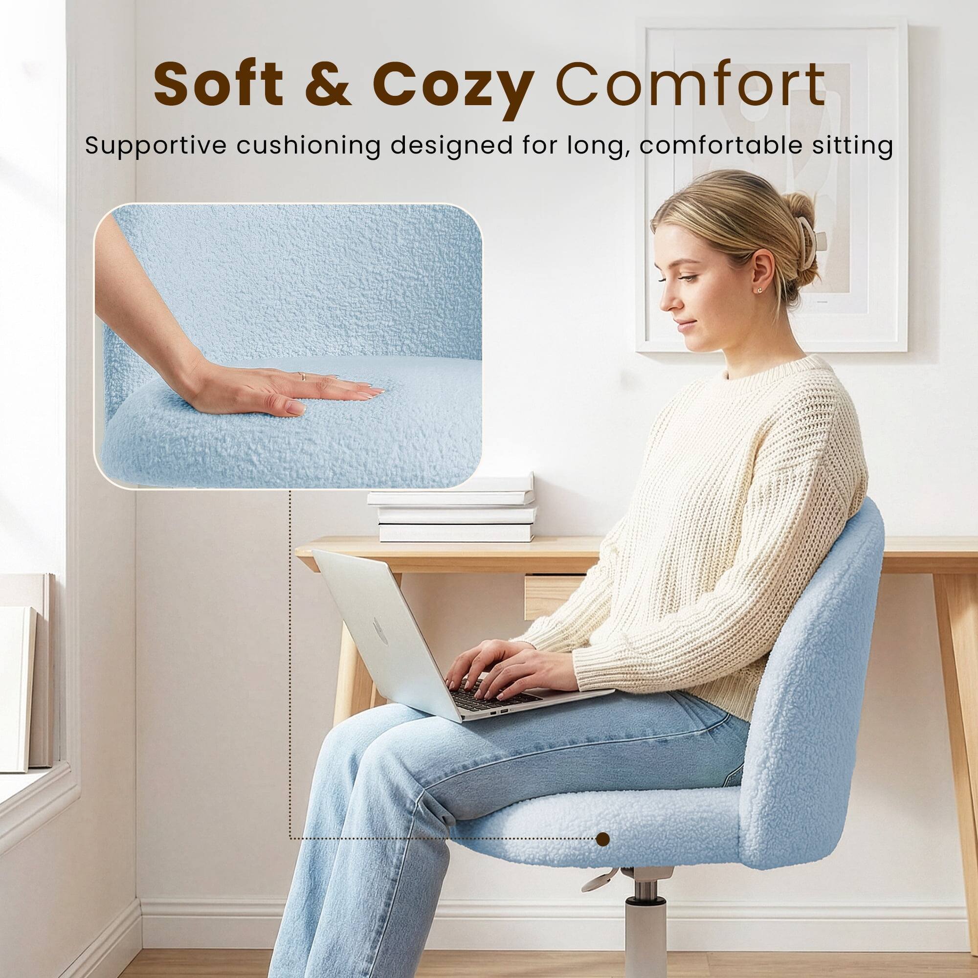 Soft & Cozy Comfort  
Supportive cushioning designed for long, comfortable sitting
