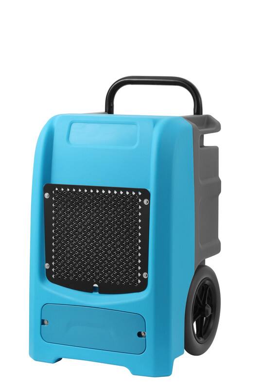Angle. Edendirect - 190 pt. 6000 sq.ft. Bucketless Commercial Dehumidifier in. Blue with Drain Hose.