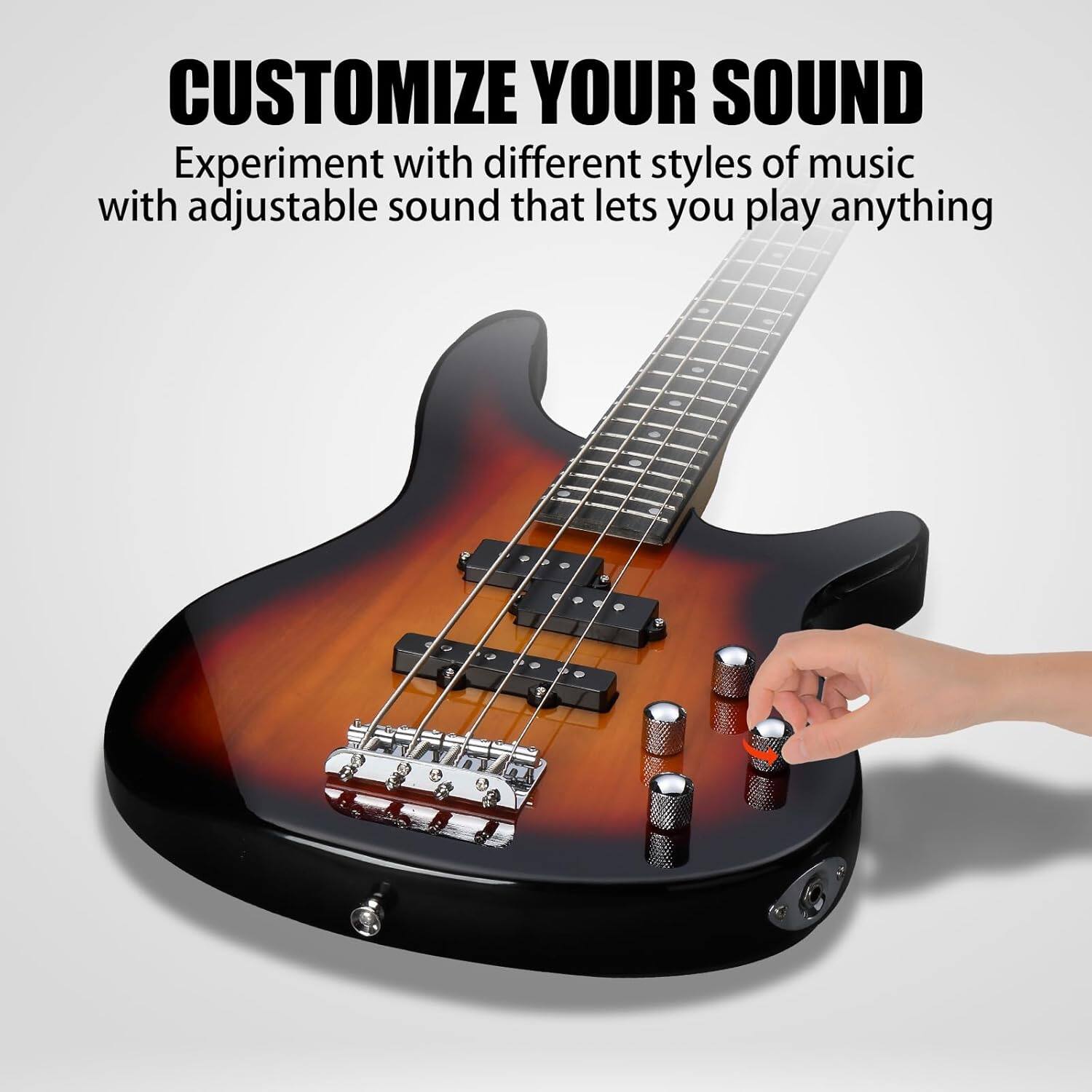 CUSTOMIZE YOUR SOUND  
Experiment with different styles of music with adjustable sound that lets you play anything