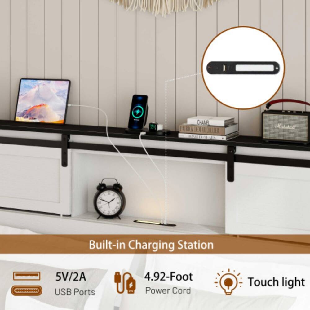 Built-in Charging Station

- 5V/2A USB Ports
- 4.92-Foot Power Cord
- Touch light