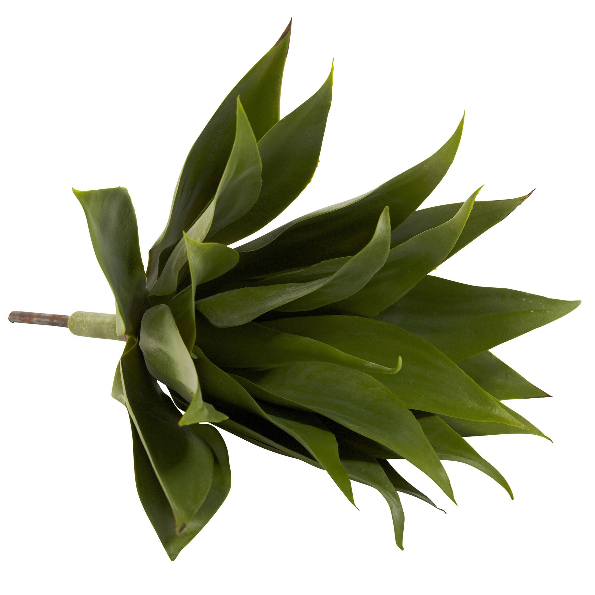 Back. BreeBe - 17" Agave Succulent Plant (Set of 2) - Green.