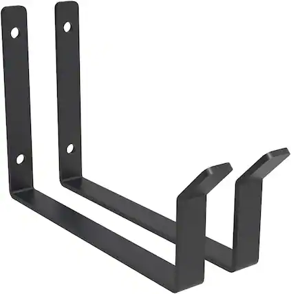 Front. Fleximounts - GRH3 2-Pack Utility Hooks - Black.