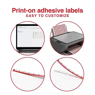 Staples Display Labels Staples Print & Apply Label Dividers, 8 Tabs, 25 Sets White ST63054 ...