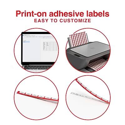 Staples Print & Apply Label Dividers, 8 Tabs, 25 Sets White ST63054 ...