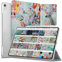 DuraSafe Cases - iPad Air 11" M3/M2 & Air 10.9" 5th/4th Gen Slim Tri-Fold Smart Case with Dual-Angle Stand A2316 A2324 A2325 A2072 A2588 - Deer Print