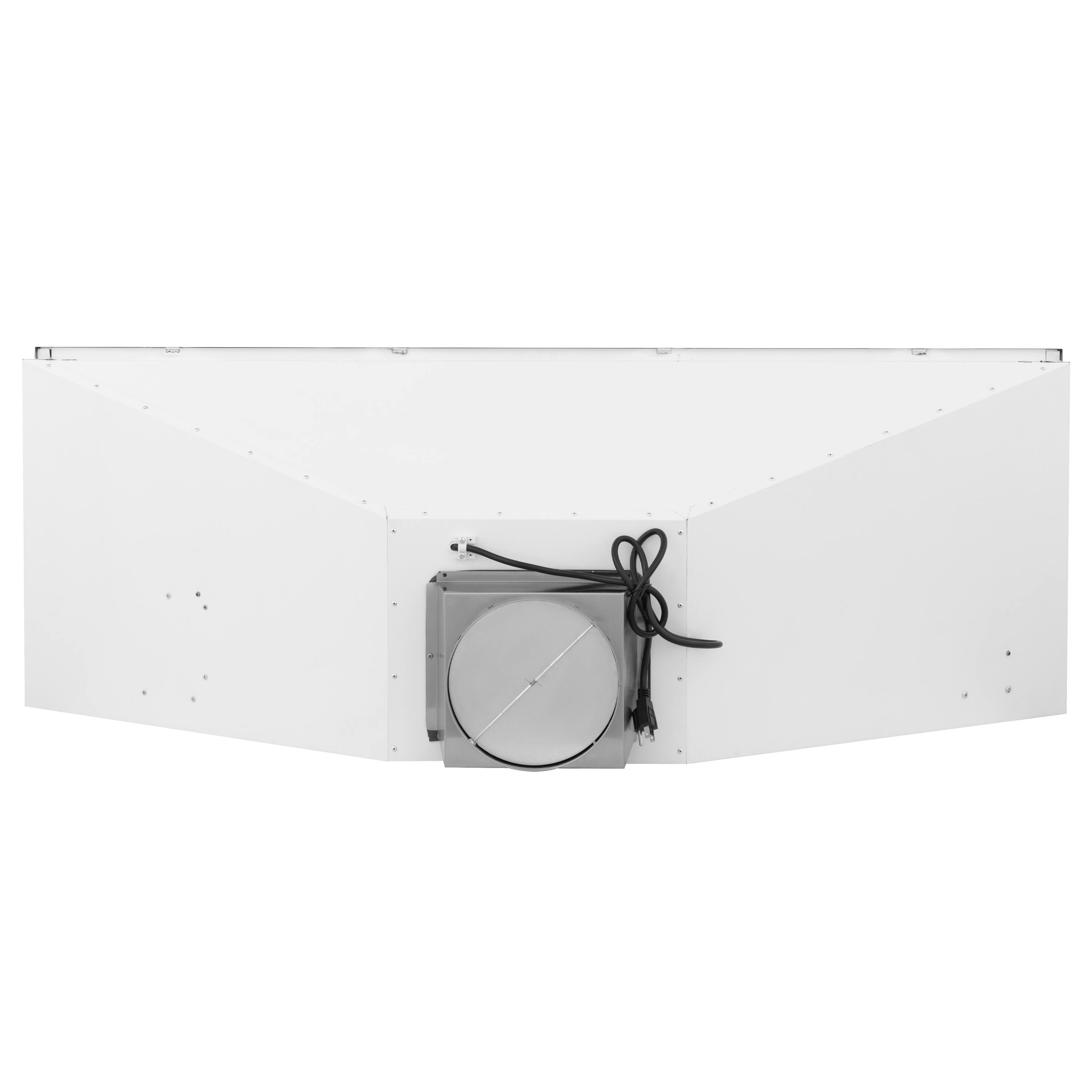 Back. ZLINE - ZLINE 58" Ducted Wall Mount Range Hood Insert in Stainless Steel (721-58) - Stainless Steel.