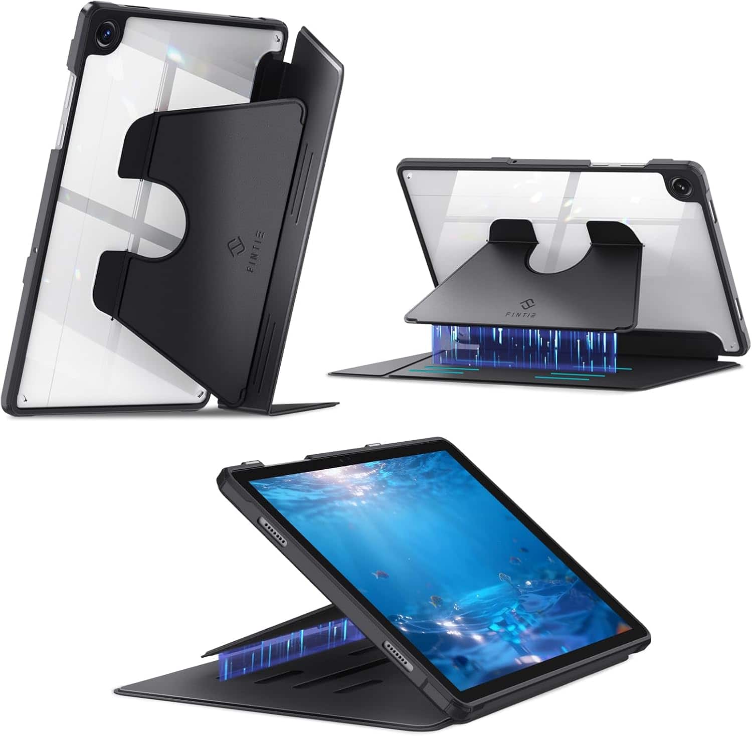 Fintie - Vertical Stand Case for Samsung Galaxy Tab A11+ / Tab A9+ 11 Inch, Magnetic Multi-Angle Stand, Clear Back Cover - Black price history on PriceWatchPro
