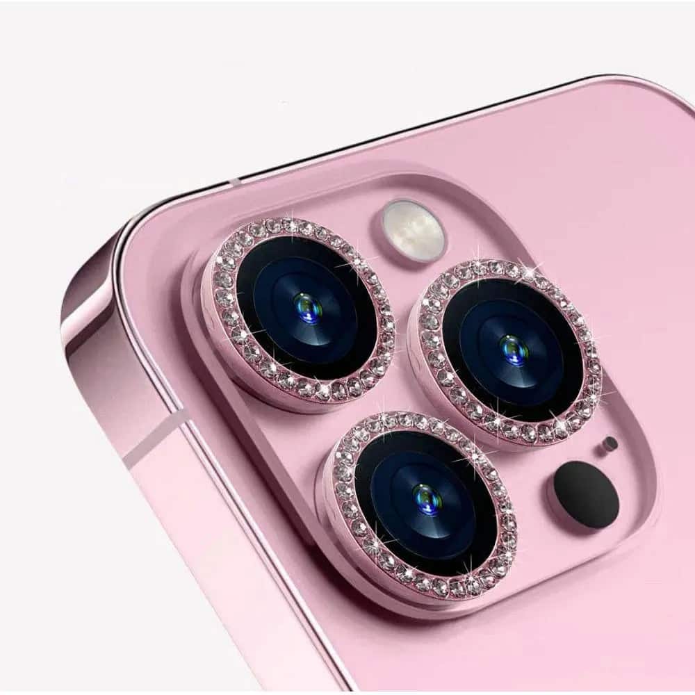 Entronix - Camera Lens Protector Compatible with iPhone 18 Pro Max/18 Pro/17 Pro Max/17 Pro - Luxury Diamond Metal Cover - Rose Gold