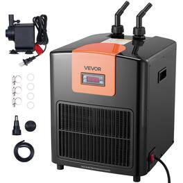 VEVOR - Aquarium Chiller 110 Gallon, 1/3 HP Water Chiller for Hydroponics, Fast Cooling for Fish Tank, Axolotl, Coral Reef - Black