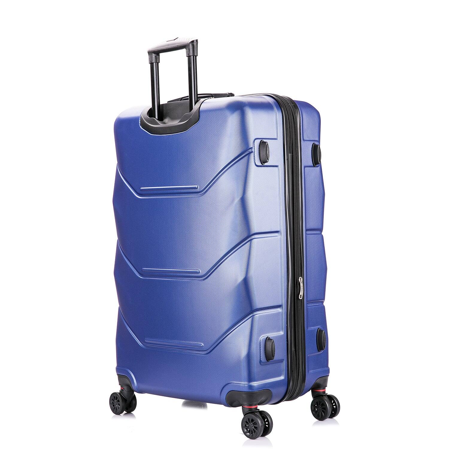 Back. DUKAP - Zonix Lightweight Hardside Spinner Luggage 30" Luggage - BLUE.