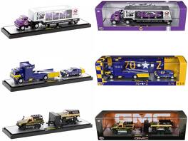 Auto Haulers Set of 3 Trucks Release 75 Limited Edition to 8000 pieces Worldwide 1/64 Diecast Models by M2 Machines - Multicolor