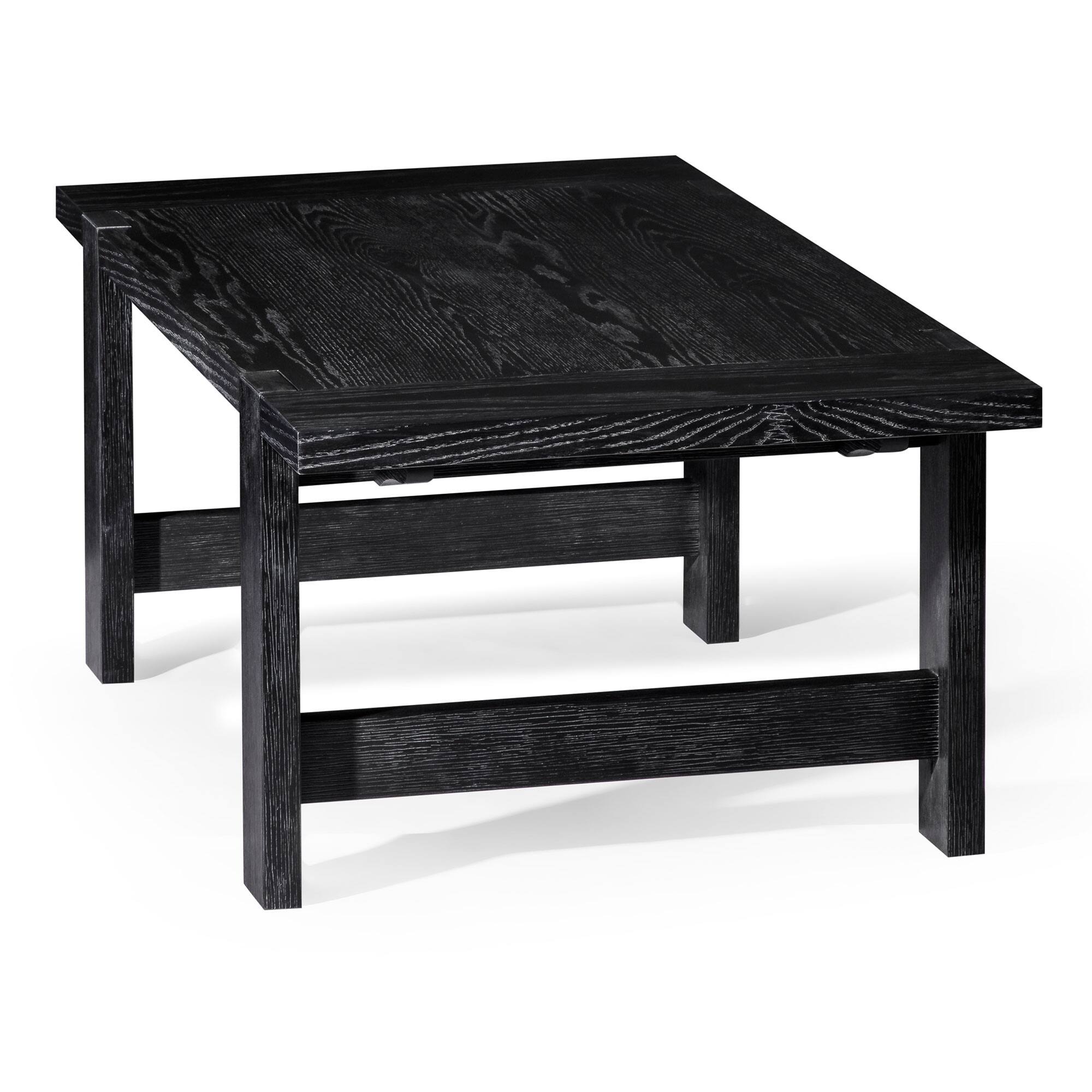 Alt View 10. Maven Lane - Maven Lane Angelo Rustic 48" x 24" Rectangular Wooden Coffee Table, Aged Black - Aged Black.