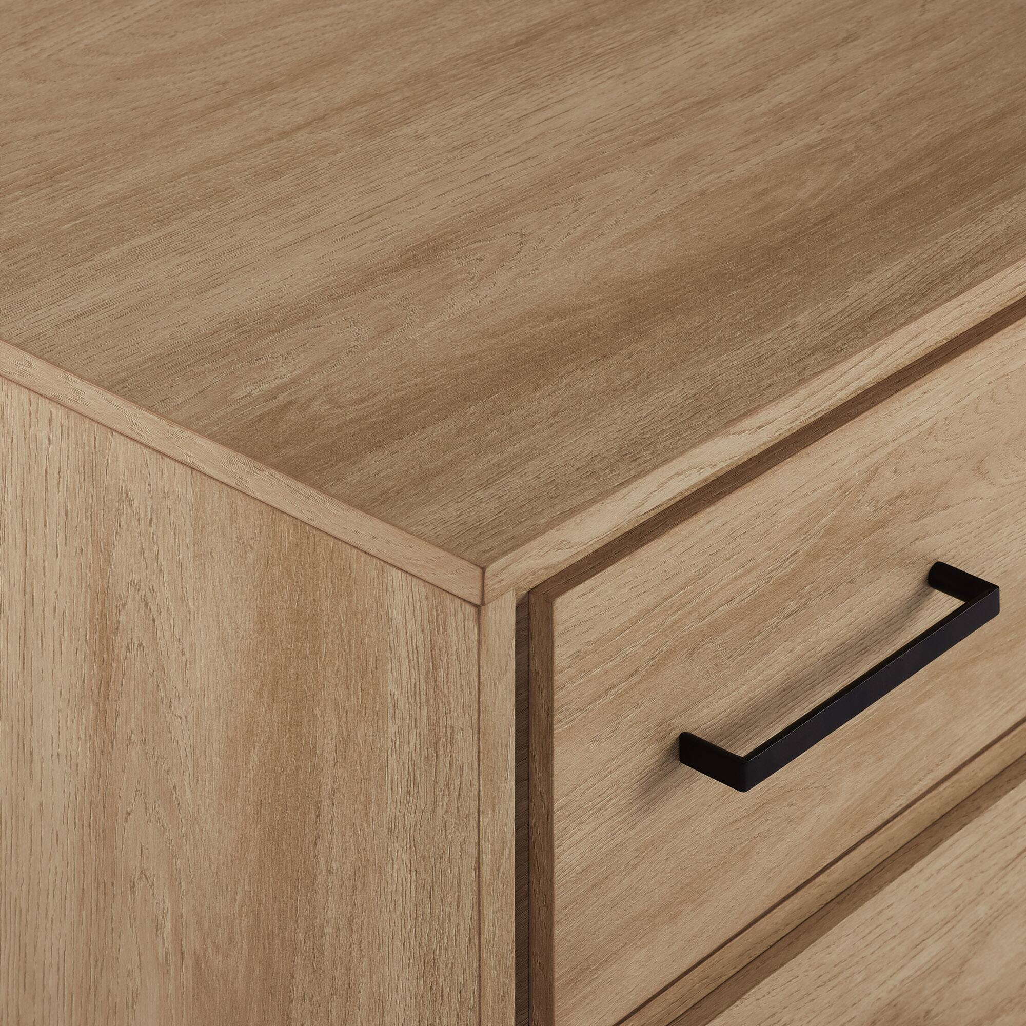 Alt View Zoom 32. Walker Edison - Contemporary Angle-Leg 6-Drawer Dresser - Coastal Oak.