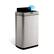 Front. Innovaze - 13-Gallon Stainless Steel Motion Sensor Trash Can with Butterfly Lid for Kitchen - Silver.