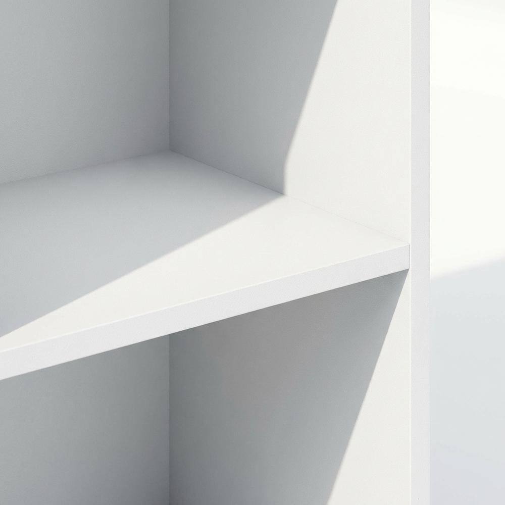 Alt View 1. FurniFact - Wooden 2-Tier Open Shelf Closet Organizer for Multi-Purpose Storage - White.