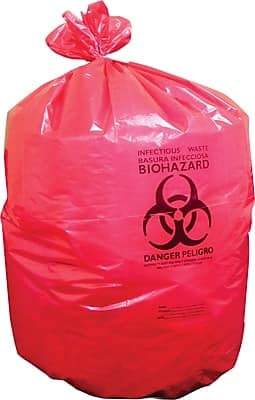 "Heritage Bag - Healthcare 40-45 Gallon Printed Bags/Liners, 40"" x 46"", Low Density, 3 Mil, Pack of 75 - Red" price history on PriceWatchPro