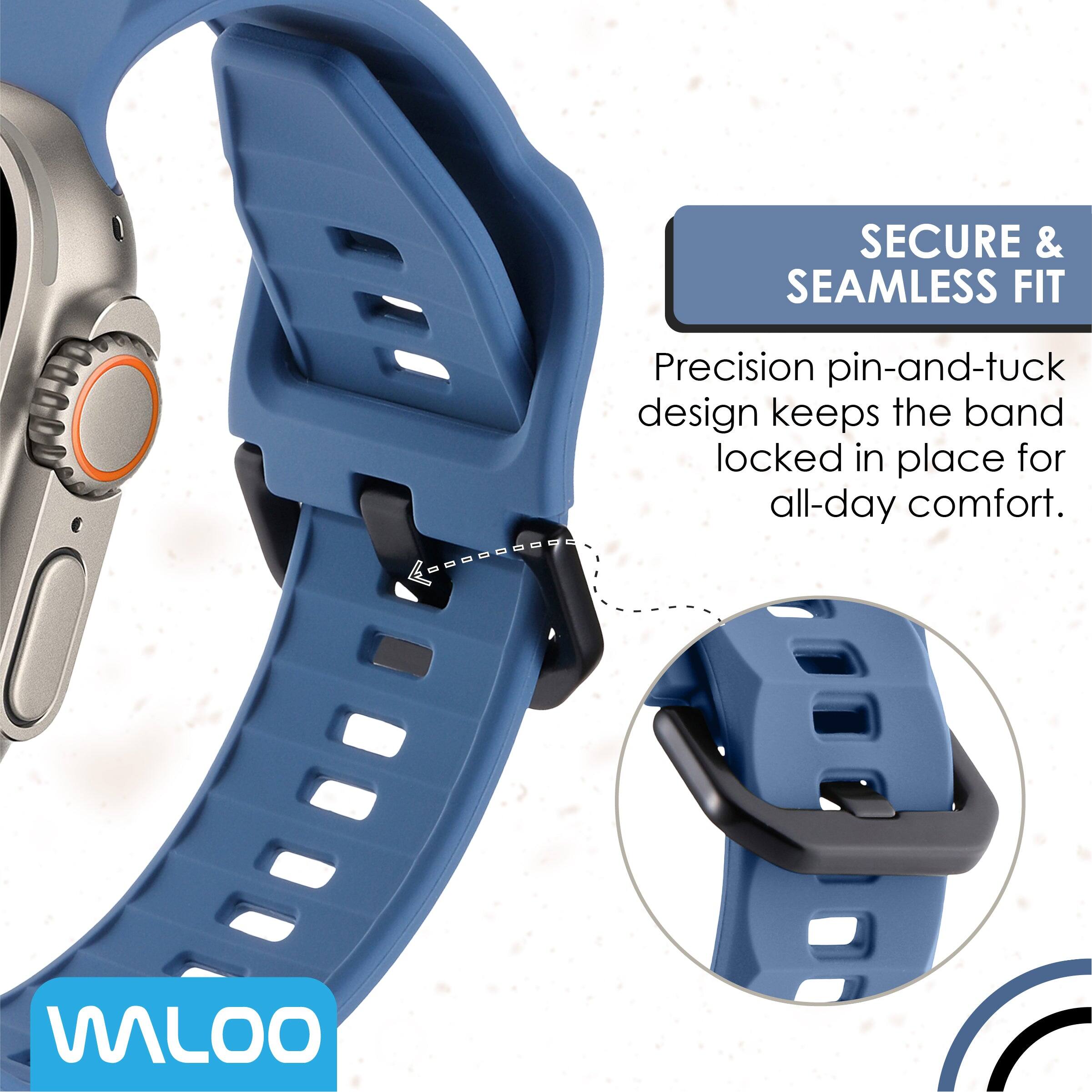 Waloo Explorer Silicone Band For Apple Watch Light Blue - Best Buy