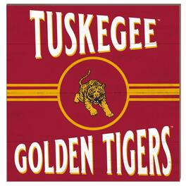 Jardine - Tuskegee Golden Tigers 10'' x 10'' Retro Team Sign - Maroon
