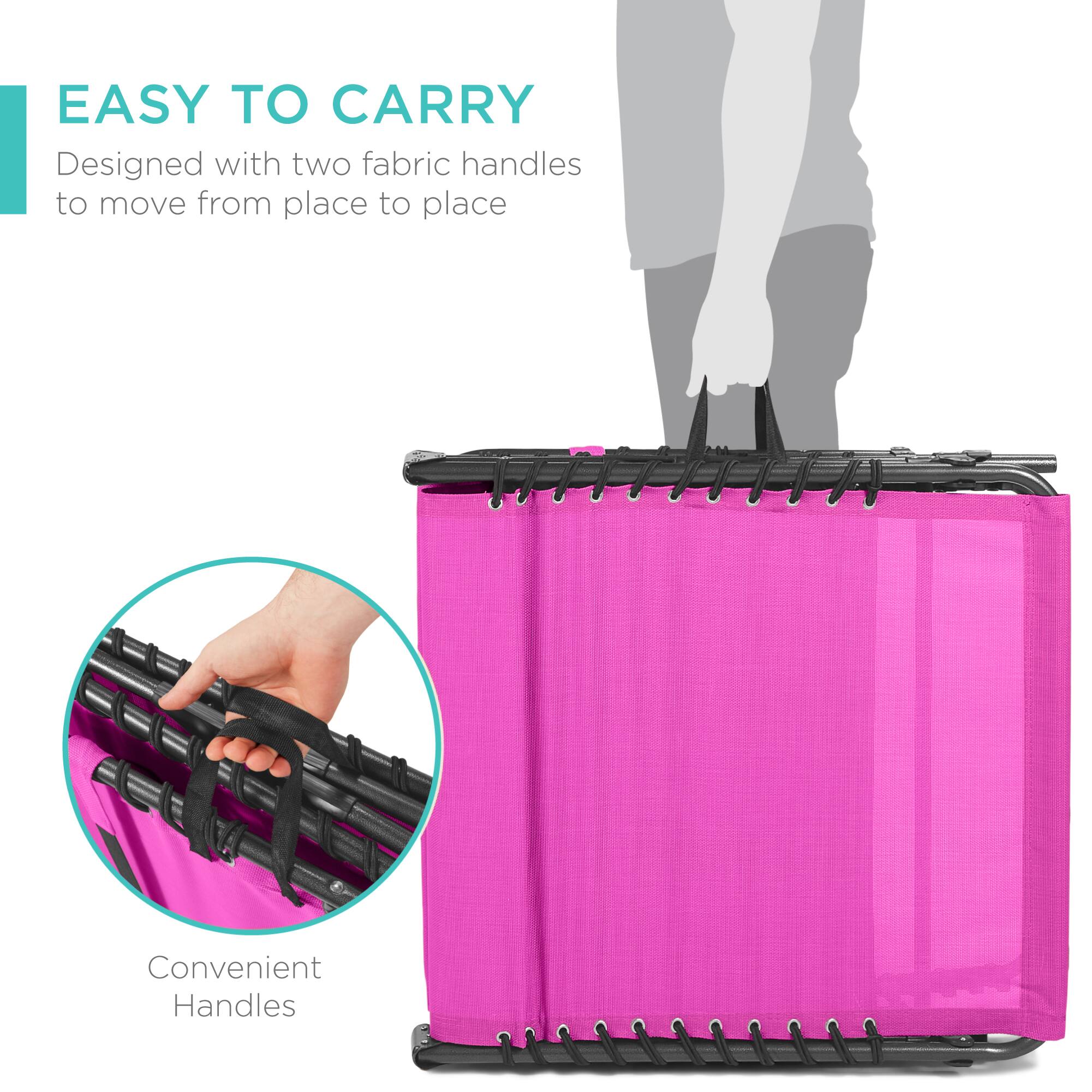 EASY TO CARRY  
Designed with two fabric handles to move from place to place  
Convenient Handles