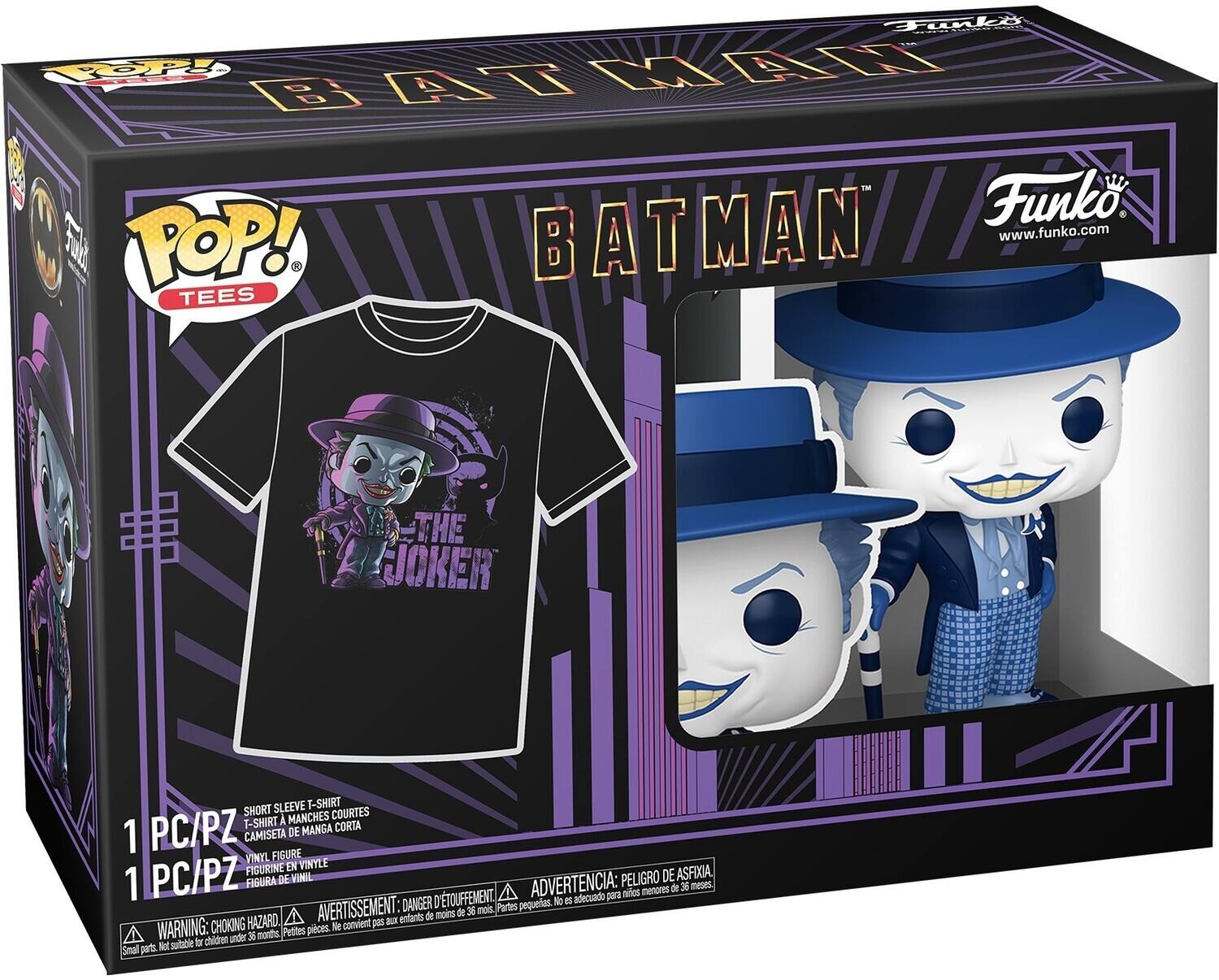 Funko, BATMAN www.funko.com
POP! TEES
THE JOKER
SLEEVE T-SHIRT
SHORT COURTES
T-SHIRT
A MANCHES
PC/PZ
DE MANGA CORTA
CAMISETA
VINEL
FIGURINE
EN VINTLE
PC/PZ
DE VINIL
PELIGRO DE ASFIXIA
1 FIGURA
ADVERTENCIA:
de 36 meses
públicos
menores
AVERTISSEMENT:
DANGER D'ETOUFFEMENT
20m
Partes pequetas.
Não adequado para
menores de 36 meses
CHOKING HAZARD
WARNING:
Petites pieces.
Não é adequado para
crianças menores de 36 meses

