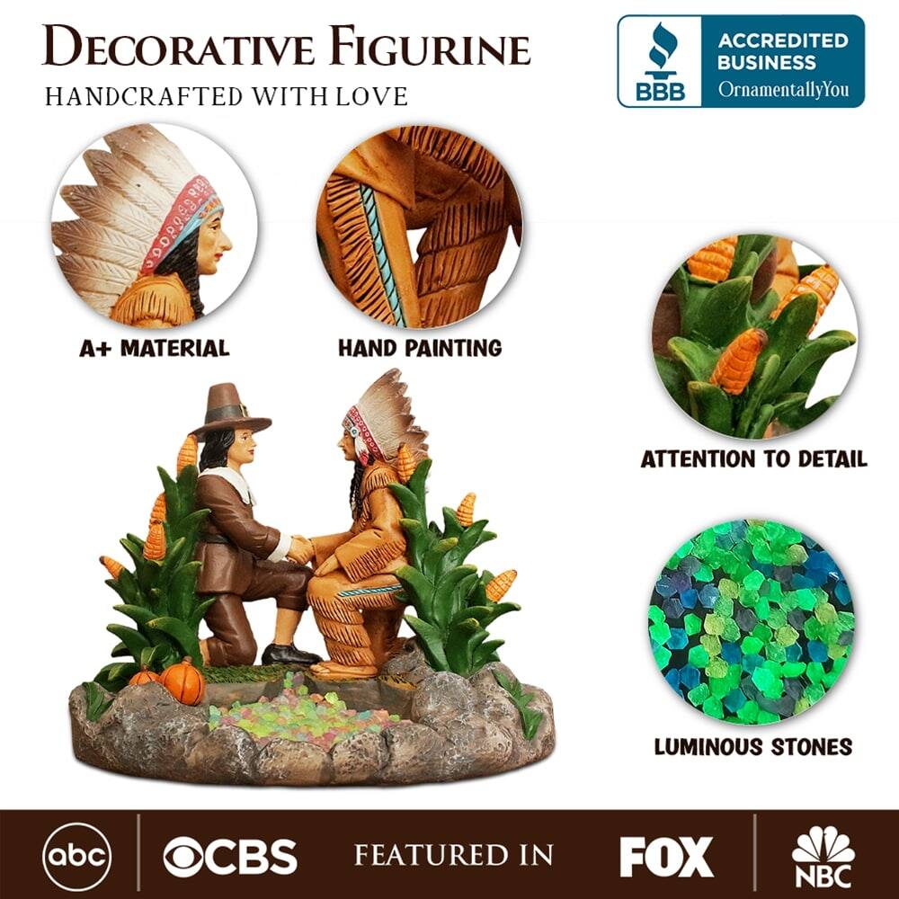 **Decorative Figurine**  
*Handcrafted with Love*

- **A+ Material**
- **Hand Painting**
- **Attention to Detail**
- **Luminous Stones**

*Accredited Business*  
BBB  
OrnamentallyYou

*Featured in*  
ABC  
CBS  
FOX  
NBC