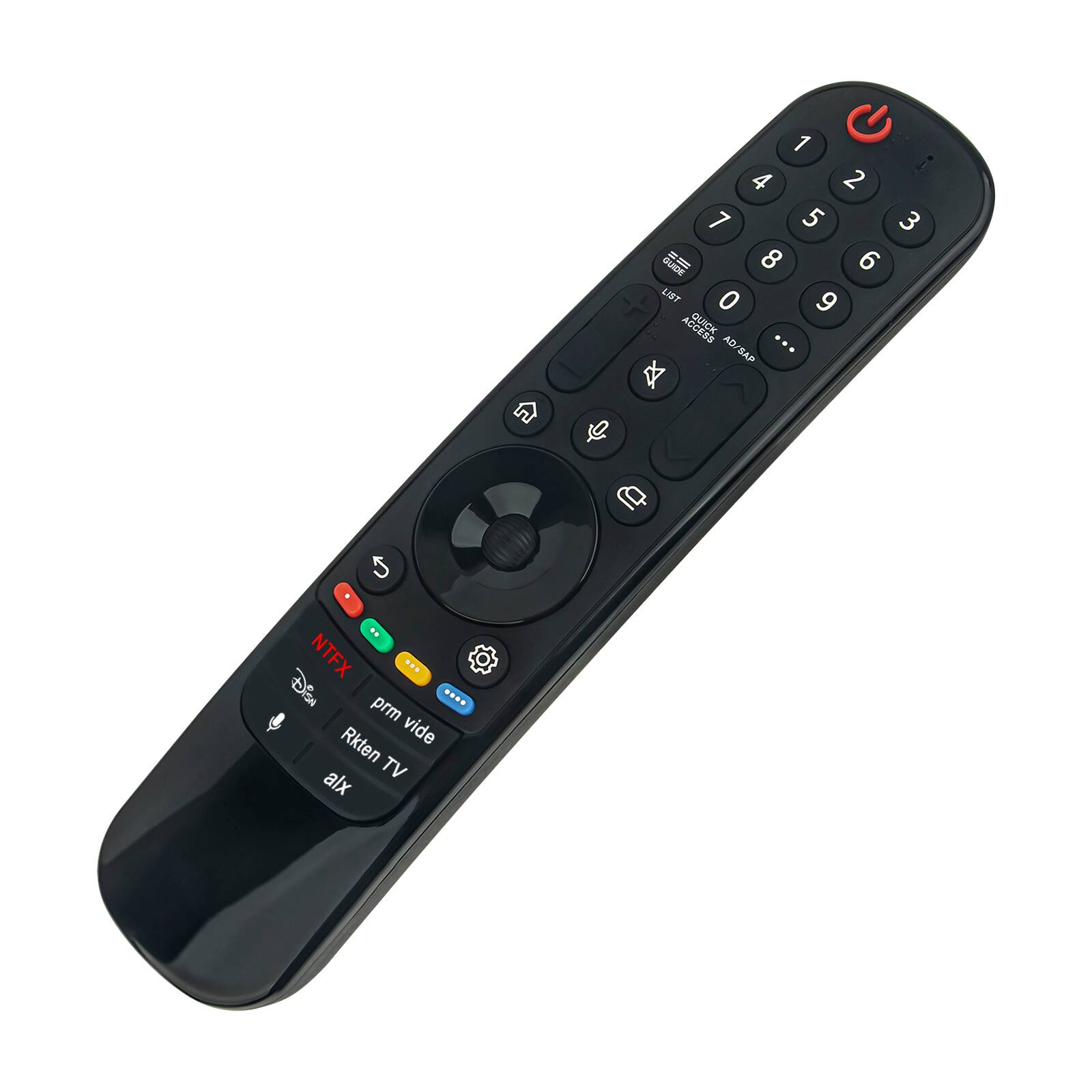1 4 2 7 5 3 GUIDE II 8 6 LIST 0 9 QUICK AD/SAP

5: Disn NTFX ... prm .... Rkten vide alx TV