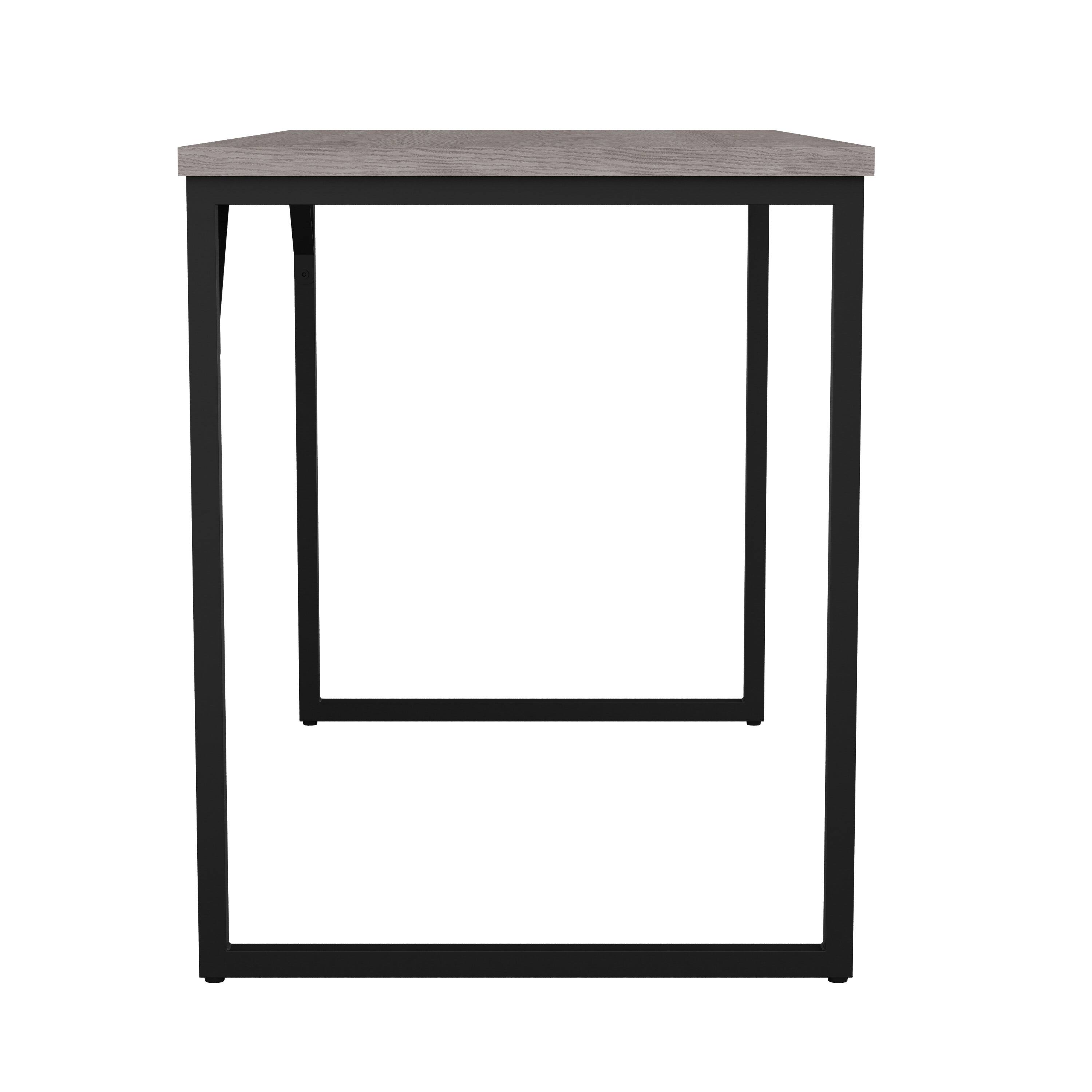 Alt View 18. Martha Stewart - Noah Gray Wood Grain Parsons Desk - Gray Top/Oil Rubbed Bronze Frame.