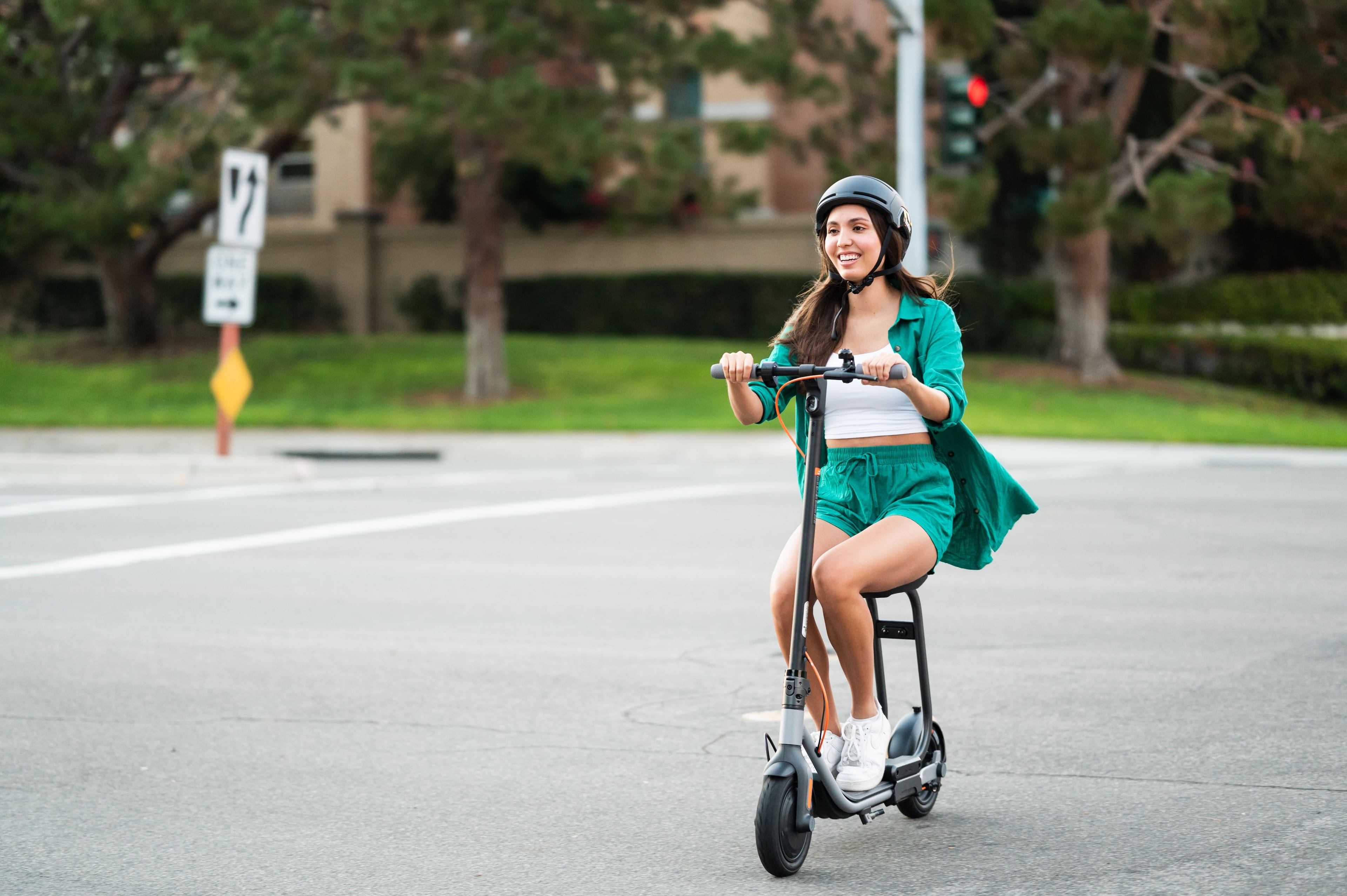 Alt View Zoom 28. Segway - Ninebot D40X Electric Kick Scooter plus Seat w/23.6 mi Max Operating Range & 18.6 mph Max Speed - Gray.