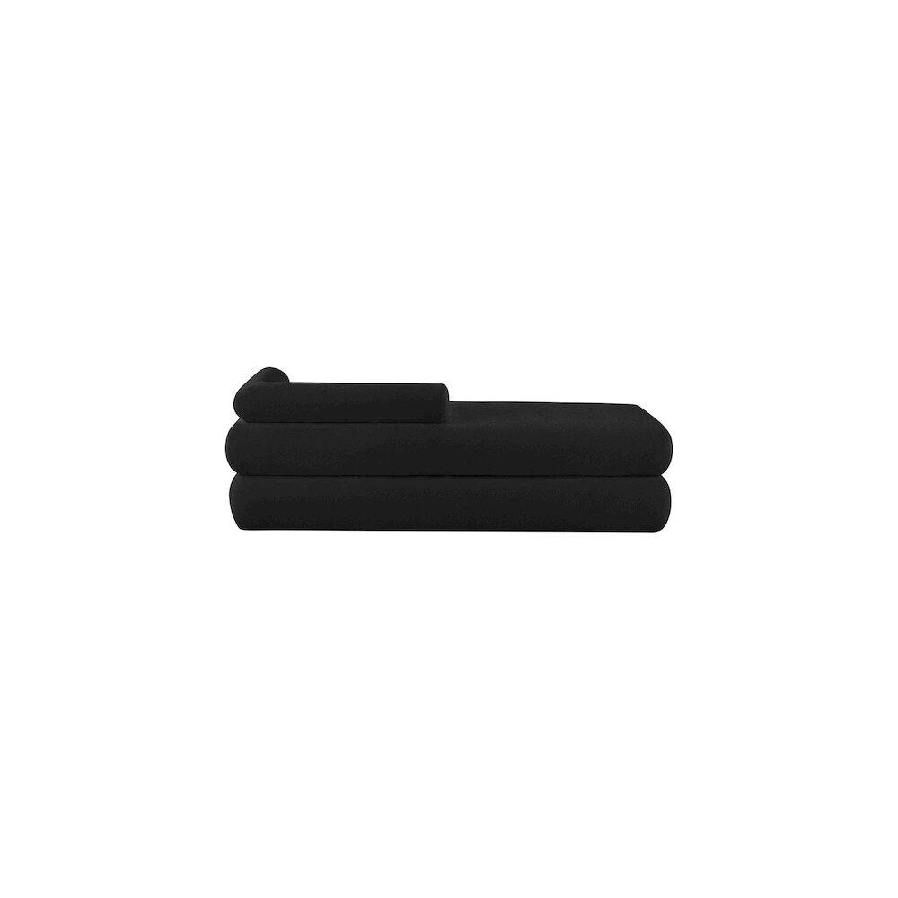 Alt View 4. Meridian Furniture - Kennedy Black Chenille Fabric Bench - Black.