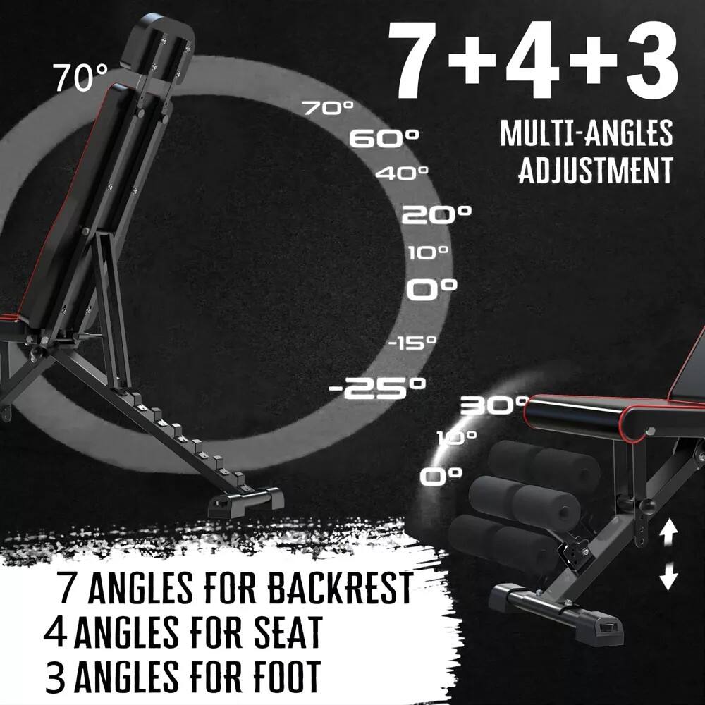 7+4+3  
MULTI-ANGLES ADJUSTMENT  

7 ANGLES FOR BACKREST  
4 ANGLES FOR SEAT  
3 ANGLES FOR FOOT