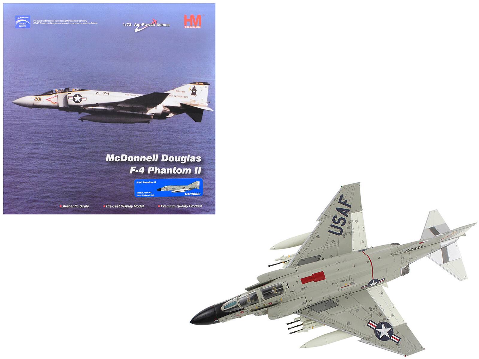 Sure, here is the corrected and grouped text from the image:

---

**McDonnell Douglas F-4 Phantom II**

- **1:72 Air-Power Series**
- **Authentic Scale**
- **Die-cast Display Model**
- **Premium Quality Product**
- **USAF**
- **HA19062**
- **VF-74**
- **201**
- **19062**
- **1:72**
- **F-4C Phantom II**
- **1967-1973**
- **1967-1973**
- **1967-1973**
- **1967-1973**
- **1967-1973**
- **1967-1973**
- **1967-1973**
- **1967-1973**
- **1967-1973**
- **1967-1973**
- **1967-1973**
- **1967-1973**
- **196