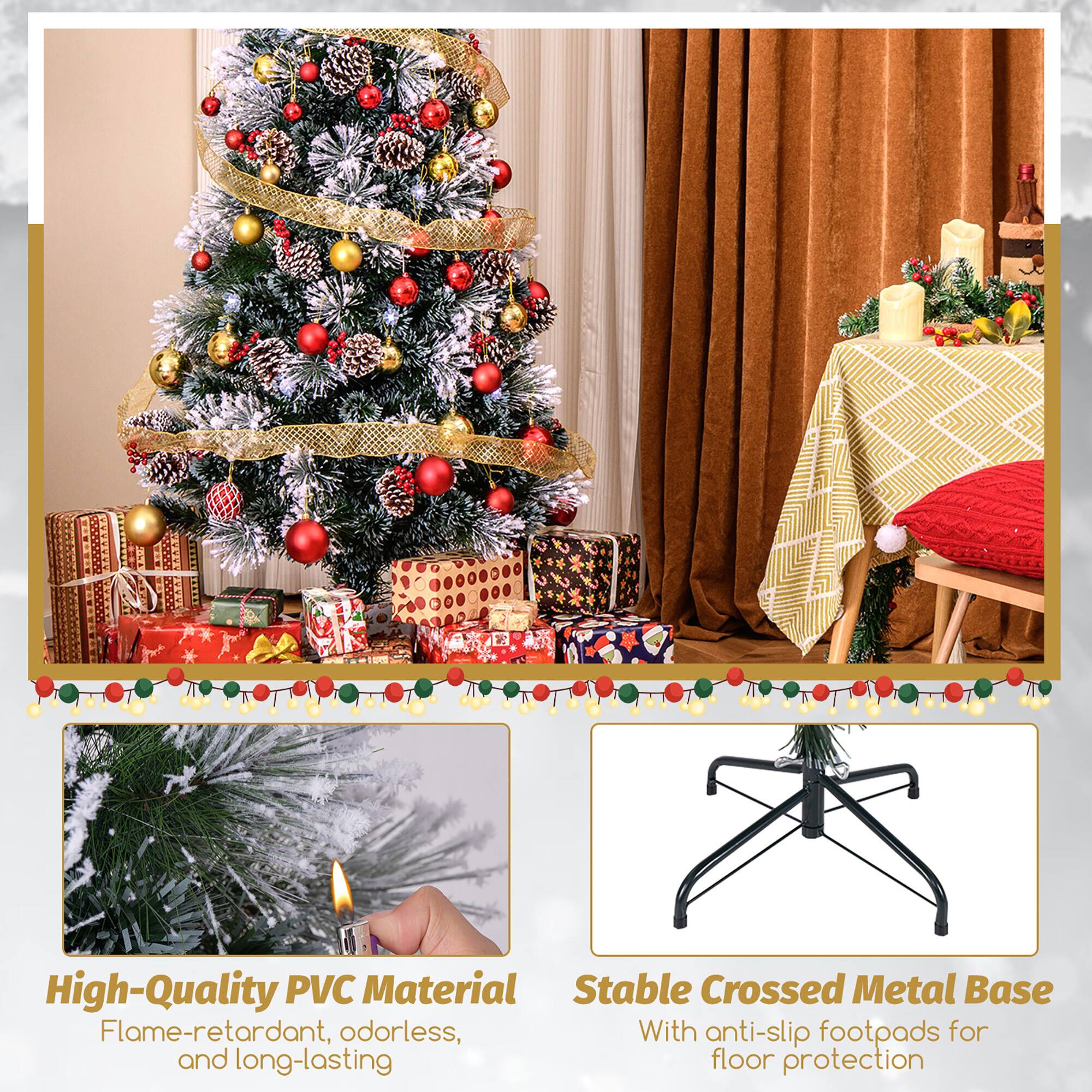 High-Quality PVC Material  
Flame-retardant, odorless, and long-lasting  

Stable Crossed Metal Base  
With anti-slip footpads for floor protection