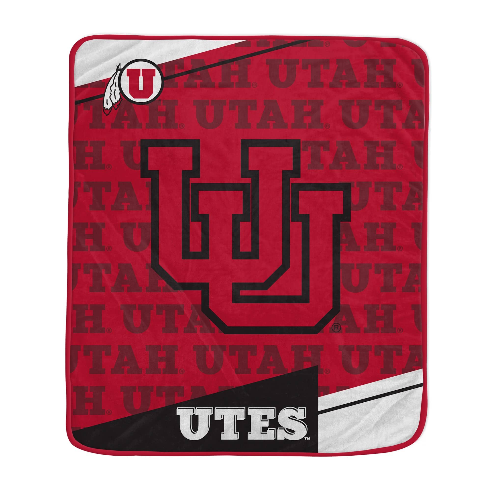 Pegasus - Utah Utes 50" x 60" Diagonal Ghost Ultra Soft Blanket - Multicolor