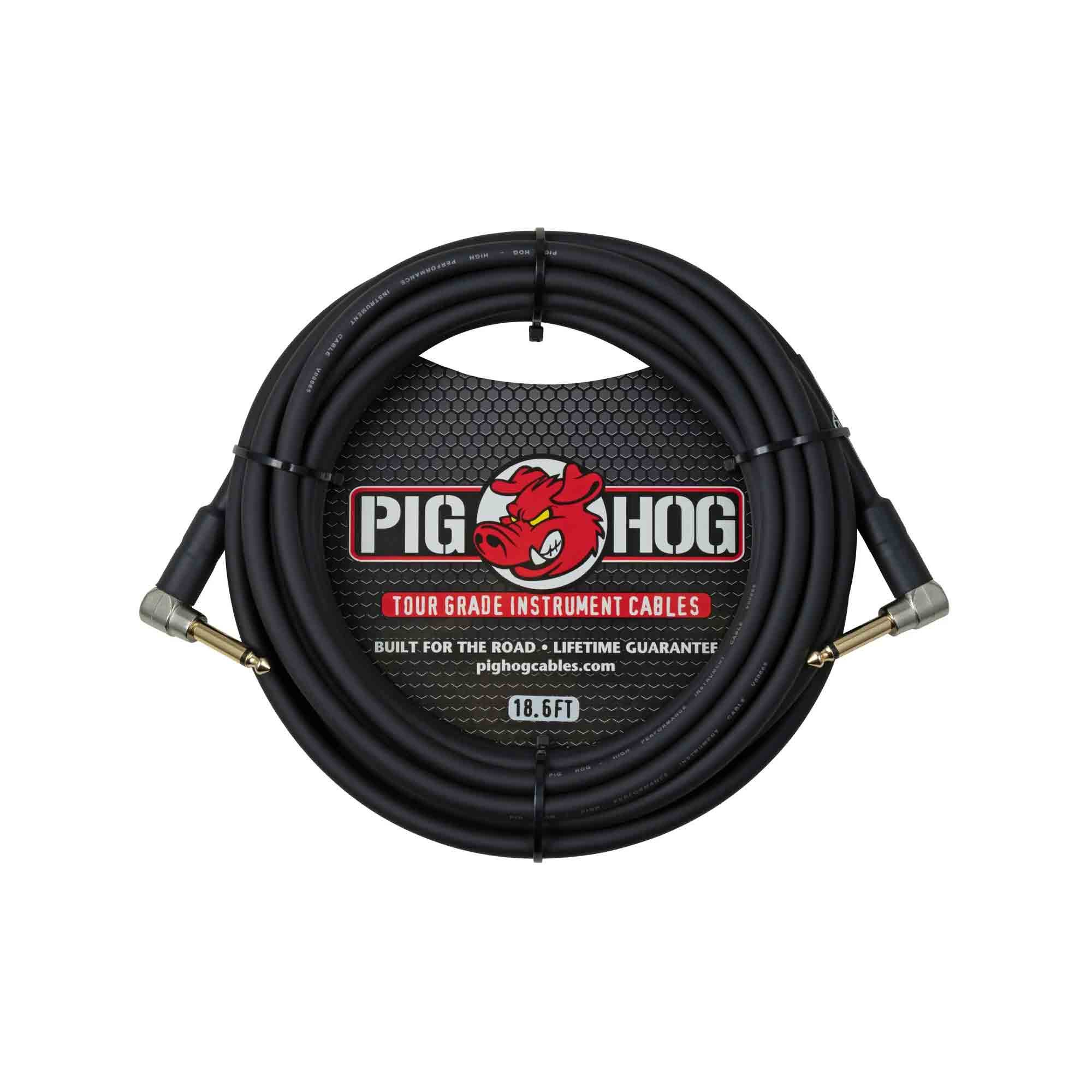 PIG HOG  
TOUR GRADE INSTRUMENT CABLES  
BUILT FOR THE ROAD LIFETIME GUARANTEE  
pighogcables.com  
18.6FT