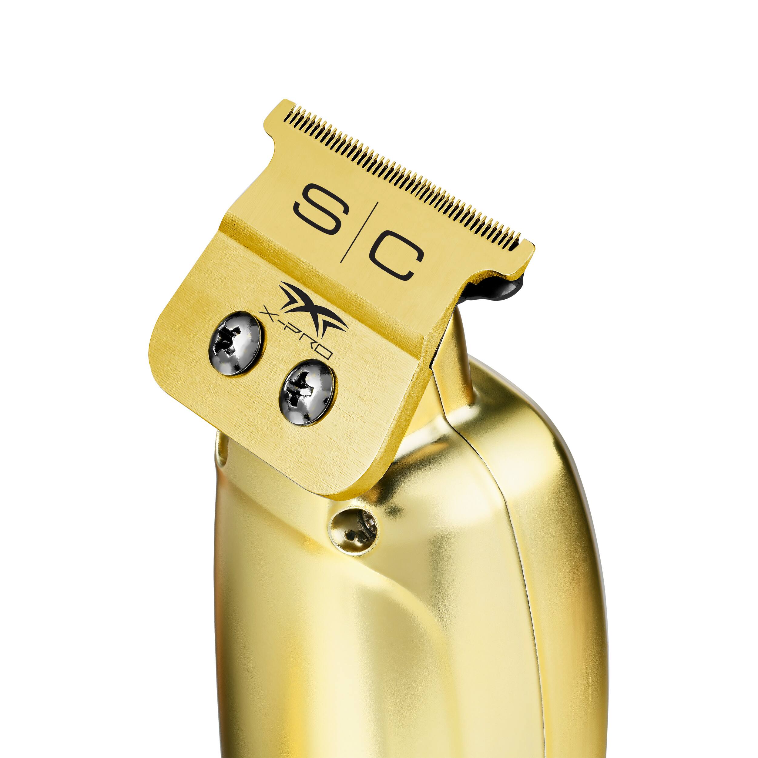 Left. StyleCraft - Saber Professional Full Metal Body Digital Brushless Motor Cordless Hair Trimmer - Gold.