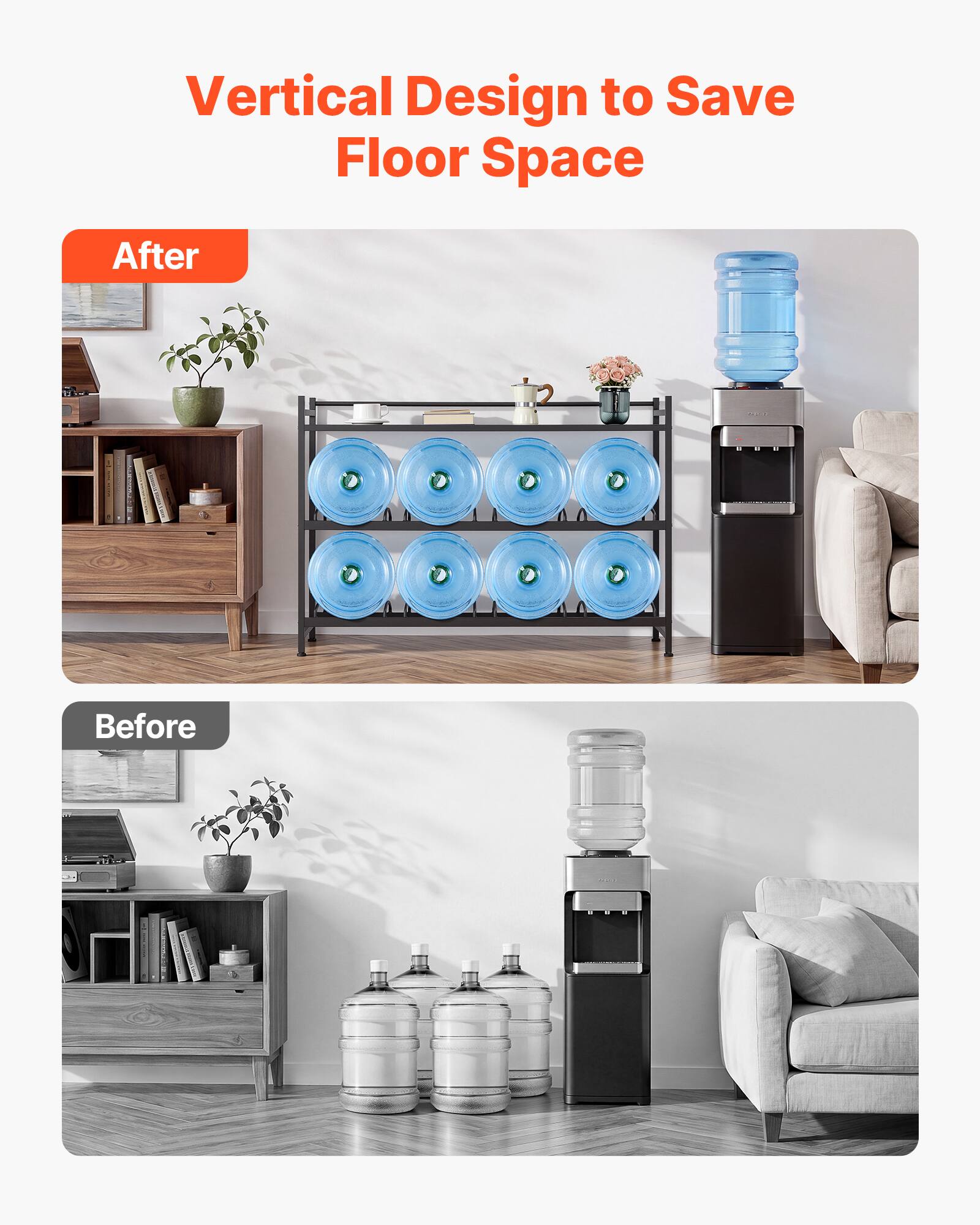 Vertical Design to Save Floor Space

After

Before