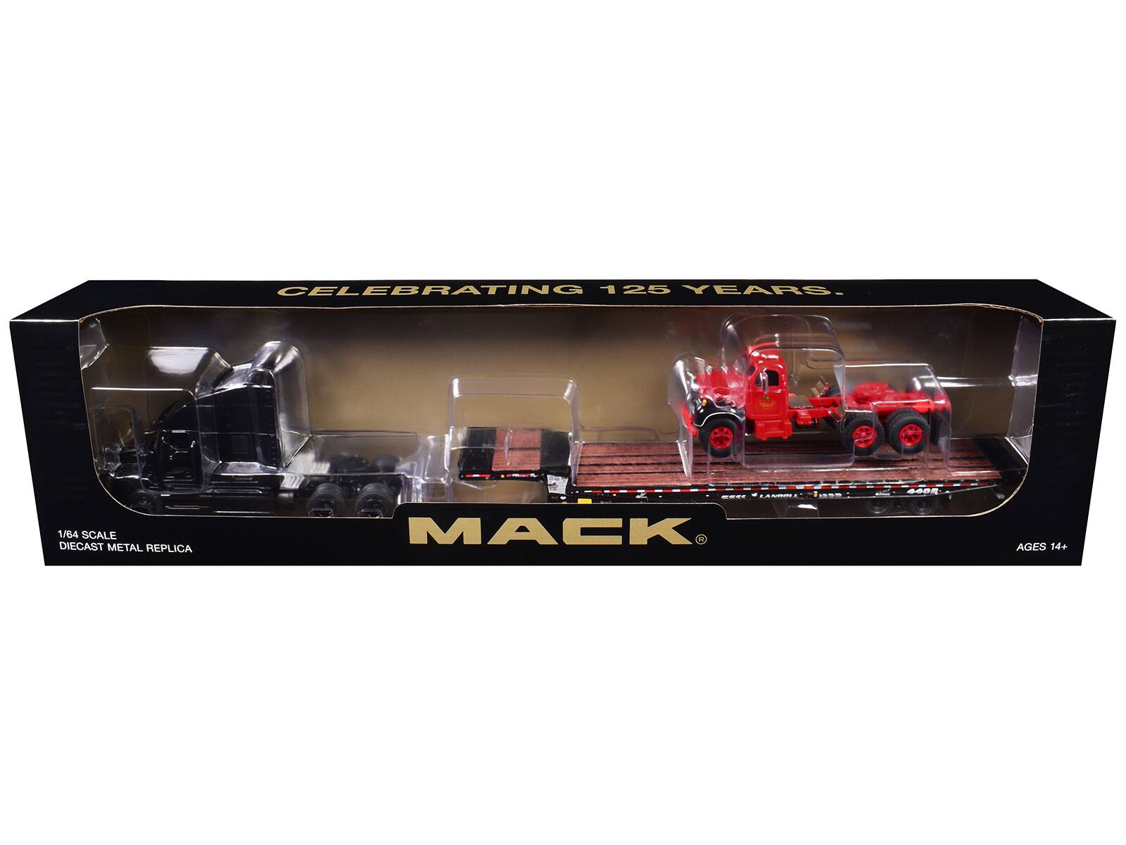 CELEBRATING 125 YEARS.  
FIAMM 1/64 SCALE DIECAST METAL REPLICA  
MACK  
AGES 14+