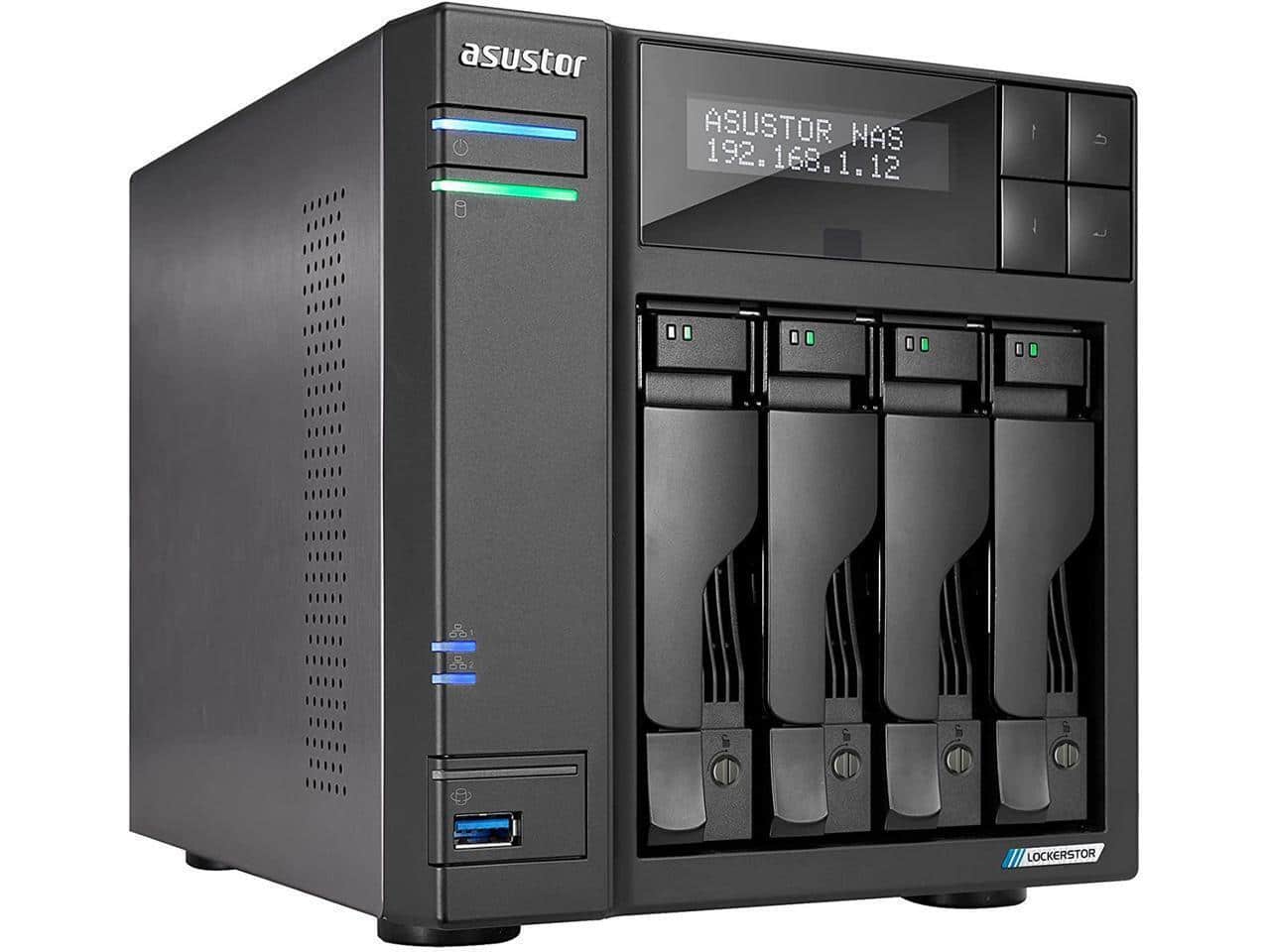 ASUSTOR NAS キット 4ベイ AS6704T Lockerstor Asustor Lockerstor 4 Gen 2 AS6704T, 4 Bay NAS, 2.0GHz, 2.5GbE, 4GB