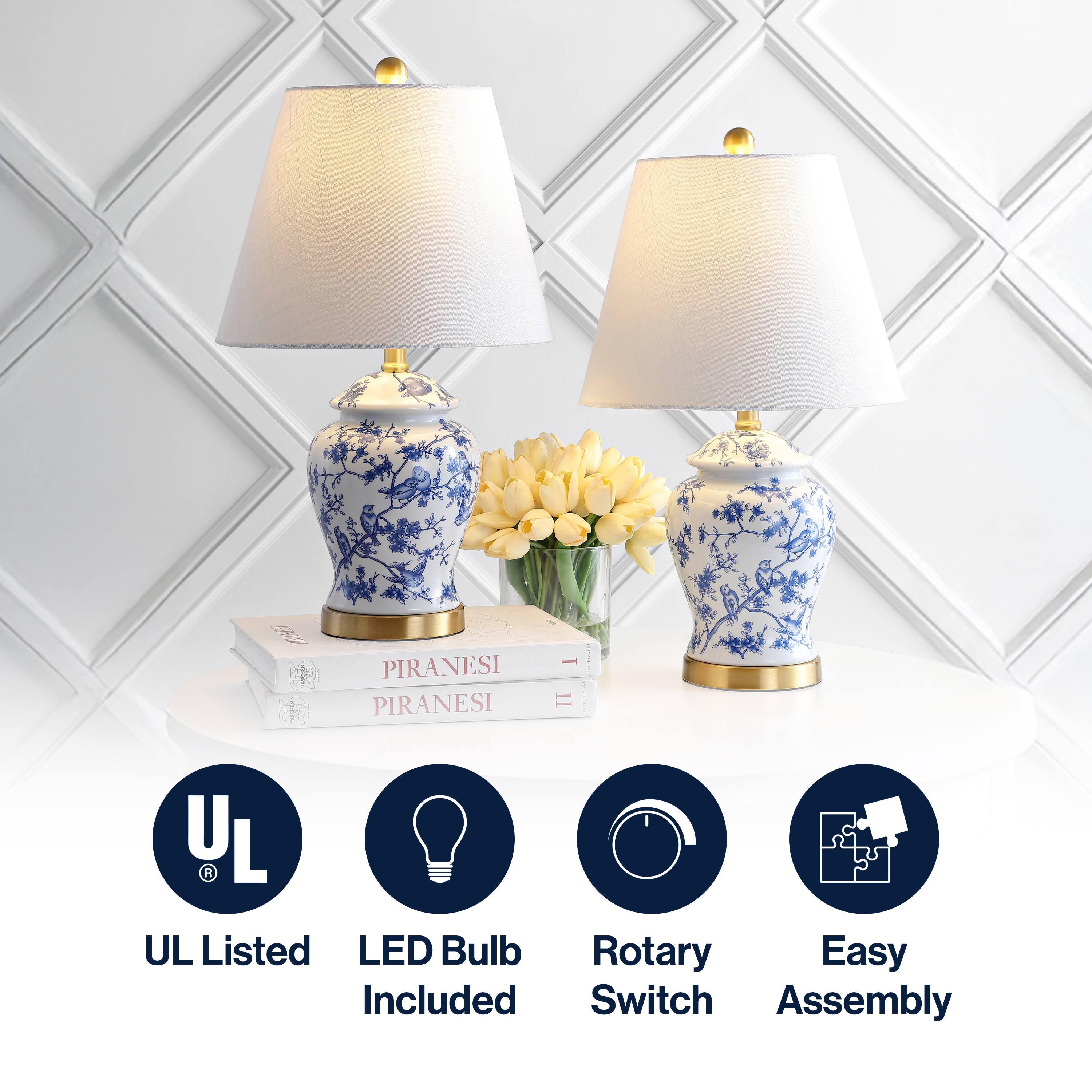 - UL Listed
- LED Bulb Included
- Rotary Switch
- Easy Assembly