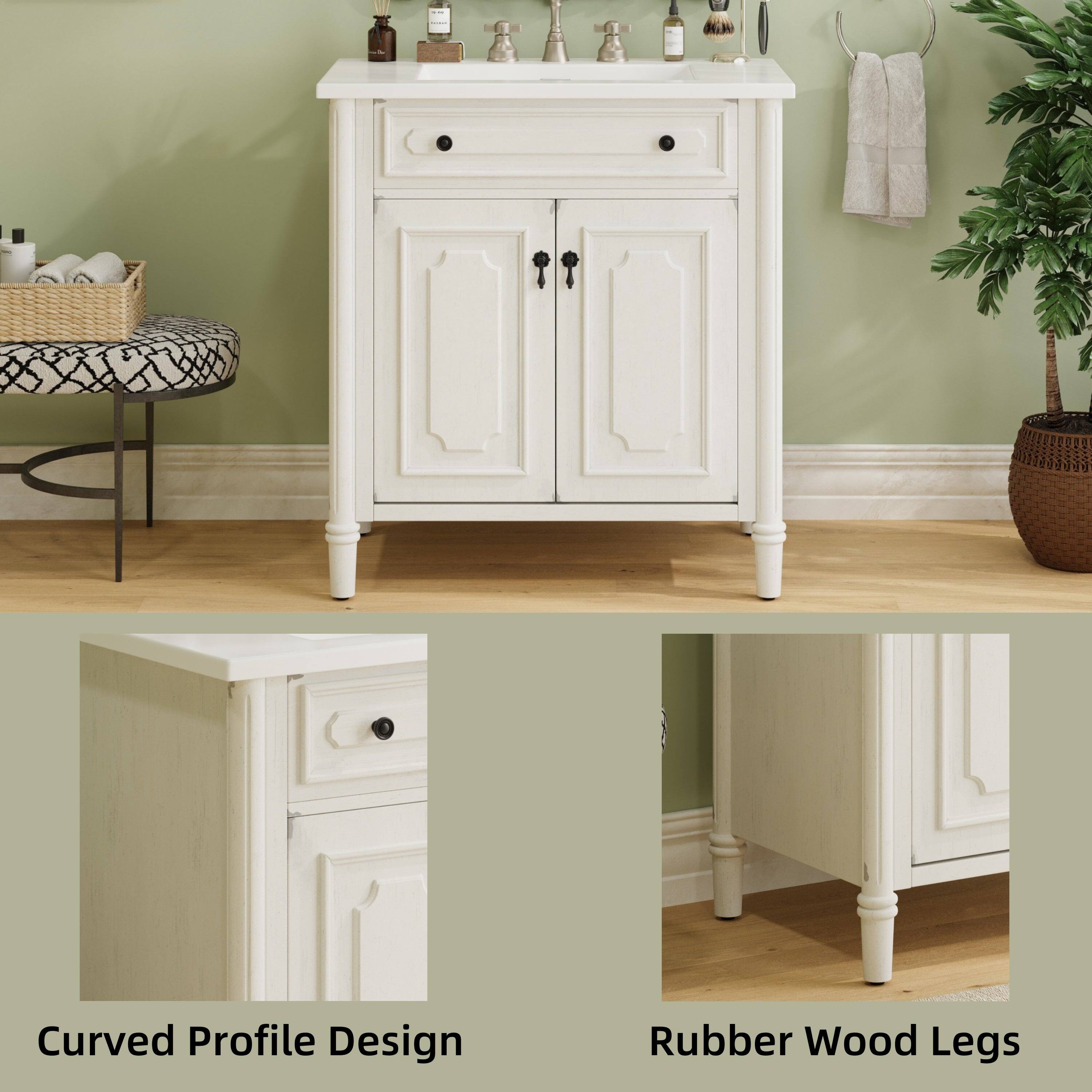 Curved Profile Design  
Rubber Wood Legs