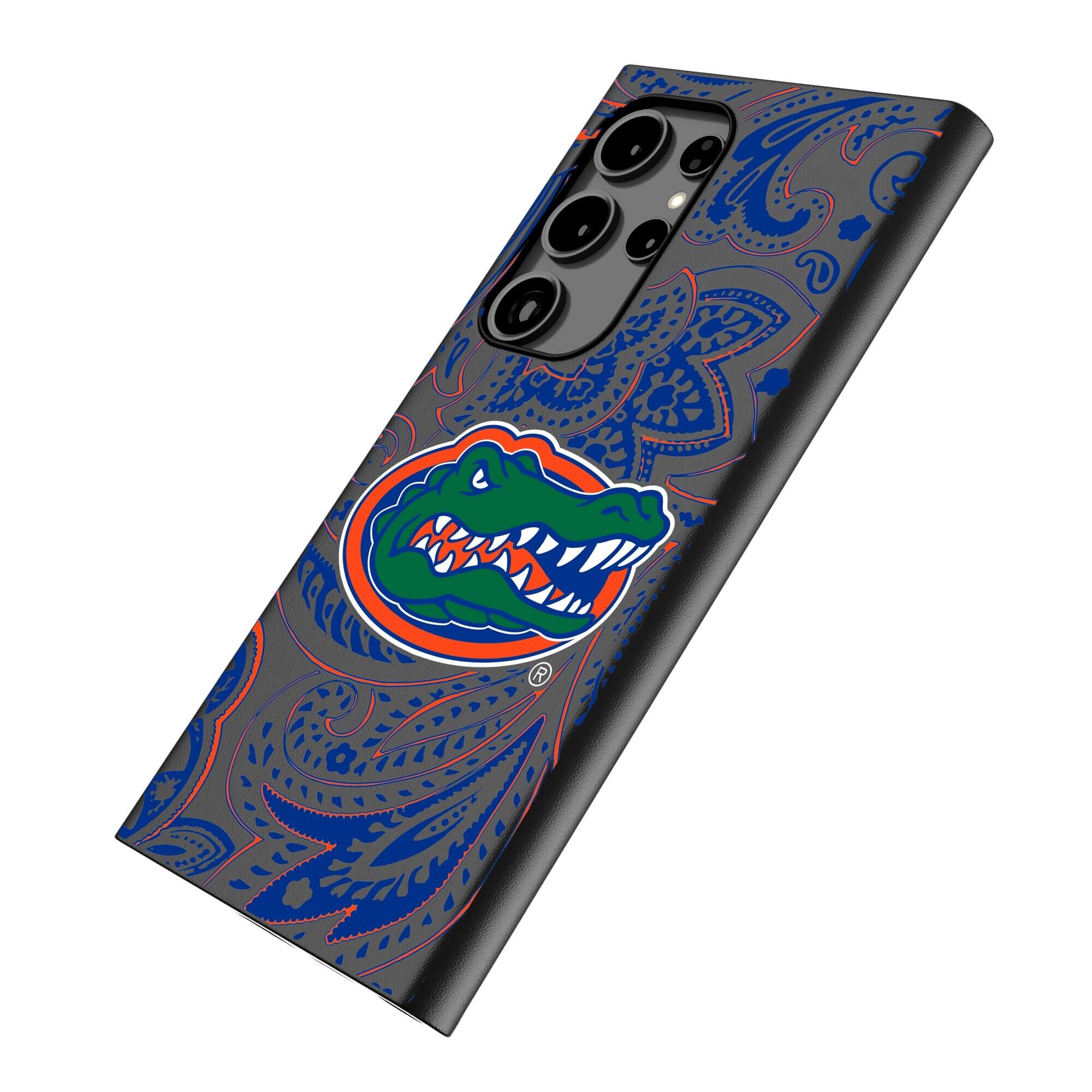 Alt View 1. Keyscaper - Florida Gators Paisley Galaxy Magnetic Bump Case - S25 - Black.
