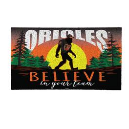 Evergreen Enterprises - Baltimore Orioles 28" x 16" Bigfoot Believe in Your Team Turf Door Mat - Multicolor