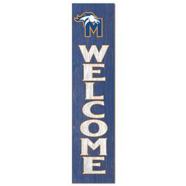 Jardine - Milton Academy Mustangs 12'' x 48'' Welcome Outdoor Leaner - Blue