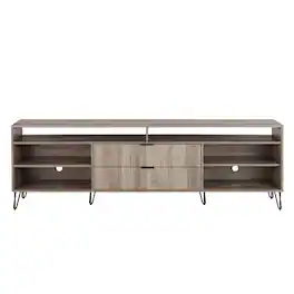 Manhattan Comfort - Dumbo Modern 85" Fluted TV Stand - Golden Brown