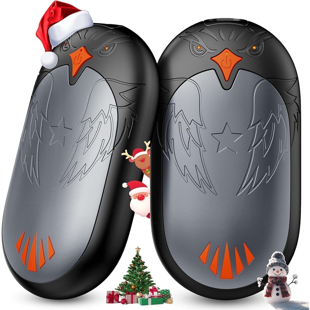 MOSZAR LLC - Rechargeable Magnetic Hand Warmers 2-Pack – Ergonomic, 24-Hr Heat, Pocket Size