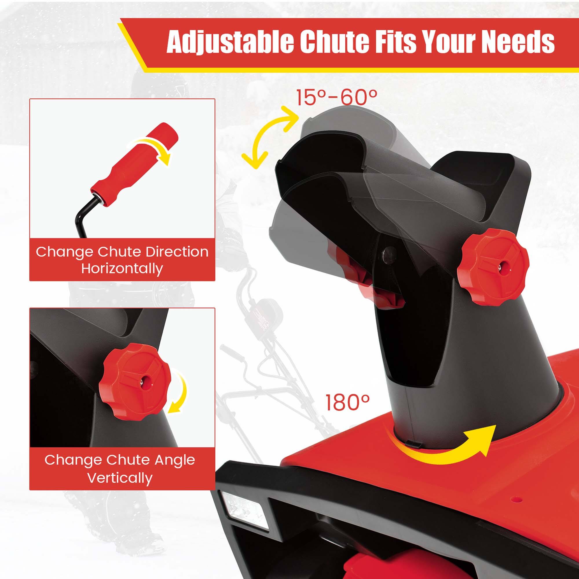 Adjustable Chute Fits Your Needs 15-60 Change Chute Direction Horizontally 180 Change Chute Angle Vertically